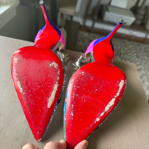 Christian Louboutin multi-colored Heel Shoes EU 38.5 - Picture 6 of 11